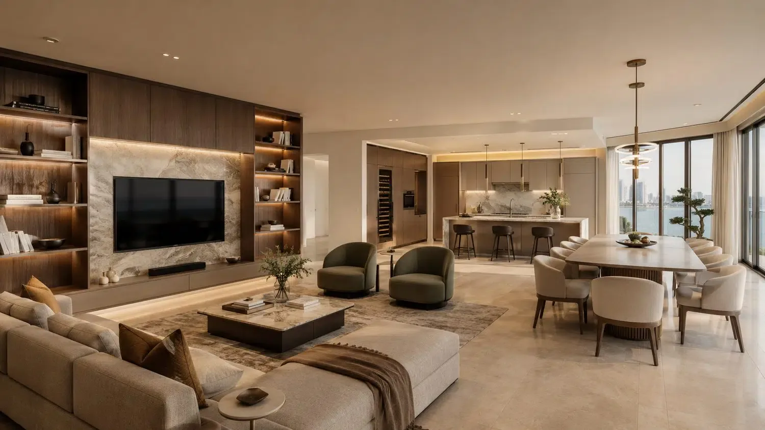 Готовый ремонт квартиры в ЖК ROYAL PARK 180 м²
